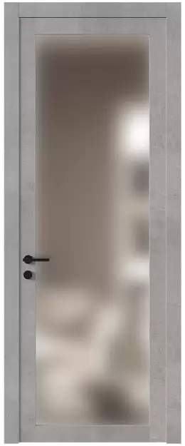 Межкомнатная дверь Tivoli З-1, Со стеклом (ДО), цвет - Белый камень