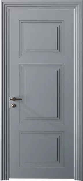Межкомнатная дверь Siena Neo Classic Scalino, цвет - Серебристо-серая эмаль (RAL 7045), Без стекла (ДГ)