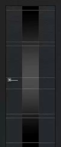 Дверь Tivoli Ж-2 Черная эмаль по шпону (RAL 9004) со стеклом