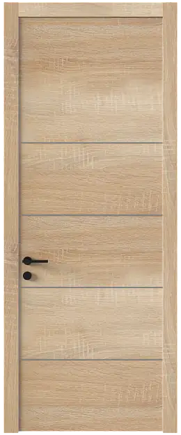 Межкомнатная дверь Tivoli Д-3, Без стекла (ДГ), цвет - Дуб сонома светлый