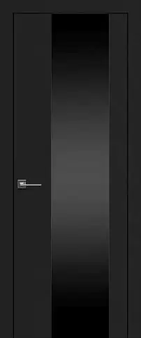 Дверь Tivoli Е-1 Черная эмаль (RAL 9004) со стеклом