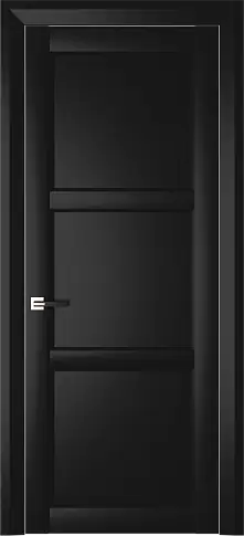 Дверь Milano Neo Classic Decoro Черная эмаль (RAL 9004) без стекла