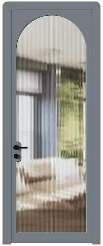 Дверь Luna Moderno Серебристо-серая эмаль (RAL 7045) со стеклом