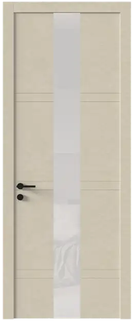 Межкомнатная дверь Tivoli Ж-4, Со стеклом (ДО), цвет - Версилк крем