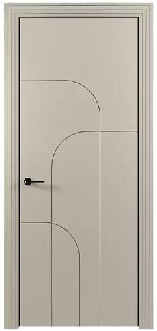 Дверь Arco Moderno Жемчужная эмаль (RAL 1013) без стекла