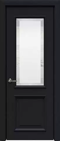 Дверь Dinastia Porta Classic LUX Черная эмаль (RAL 9004) со стеклом