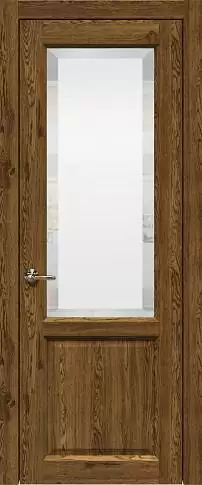 Дверь Dinastia Porta Classic Дуб коньяк со стеклом