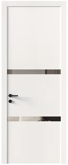 Межкомнатная дверь Tivoli / Тиволи В-4, Со стеклом (ДО), цвет - Белоснежная мягкая шагрень