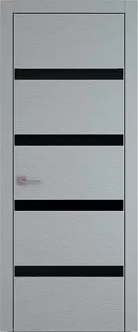 Дверь Tivoli Д-4 Серебристо-серая эмаль по шпону (RAL 7045) без стекла