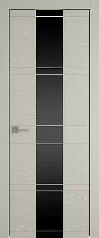 Дверь Tivoli Ж-2 Серо-оливковая эмаль-эмаль по шпону (RAL 7032) со стеклом