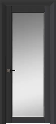 Дверь Domenica Neo Classic Decoro Графитово-серая эмаль (RAL 7024) со стеклом