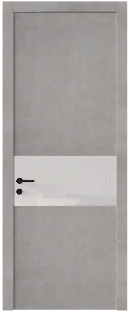 Межкомнатная дверь Tivoli Е-4, Со стеклом (ДО), цвет - Белый камень