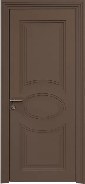 Межкомнатная дверь Florencia Neo Classic Scalino, цвет - Коричневый Тик эмаль по шпону (RAL 050-50-10), Без стекла (ДГ)
