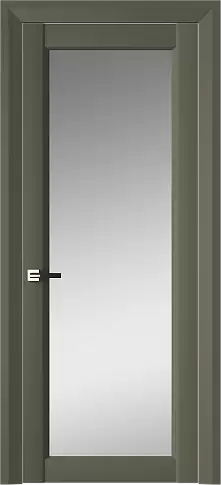 Дверь Domenica Neo Classic Decoro Серый Мох эмаль (RAL 7003) со стеклом