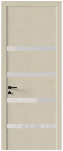 Межкомнатная дверь Tivoli Д-4, Со стеклом (ДО), цвет - Версилк крем