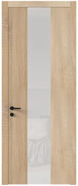 Межкомнатная дверь Tivoli Ж-5, Со стеклом (ДО), цвет - Дуб сонома светлый