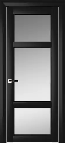 Дверь Siena Neo Classic Decoro Черная эмаль (RAL 9004) со стеклом
