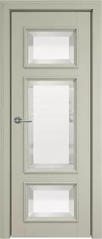 Дверь Siena Porta Classic LUX Серо-оливковая эмаль (RAL 7032) со стеклом