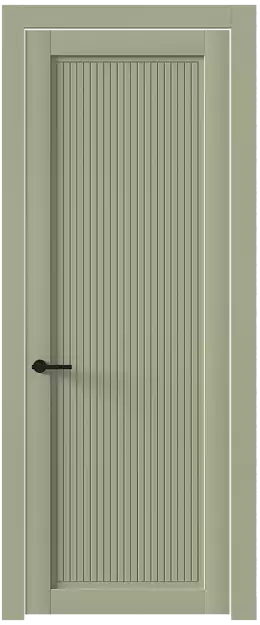 Межкомнатная дверь Tivoli З-2, Без стекла (ДГ), цвет - Серо-оливковая эмаль (RAL 7032)