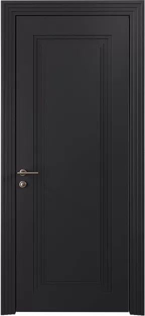 Межкомнатная дверь Domenica Neo Classic Scalino, цвет - Черная эмаль (RAL 9004), Без стекла (ДГ)