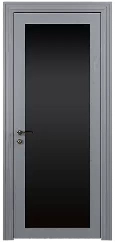 Дверь Tivoli З-1 Серебристо-серая эмаль по шпону (RAL 7045) со стеклом