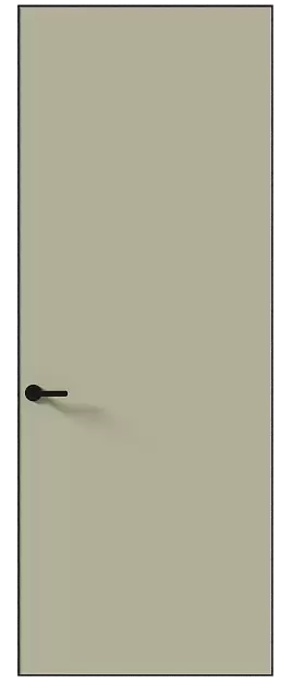 Межкомнатная дверь Tivoli А-1 Невидимка, Без стекла (ДГ), цвет - Серо-оливковая эмаль (RAL 7032)