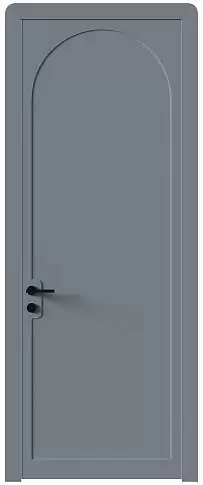 Дверь Luna Moderno Серебристо-серая эмаль (RAL 7045) без стекла