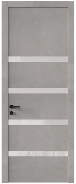 Межкомнатная дверь Tivoli Д-4, Со стеклом (ДО), цвет - Белый камень