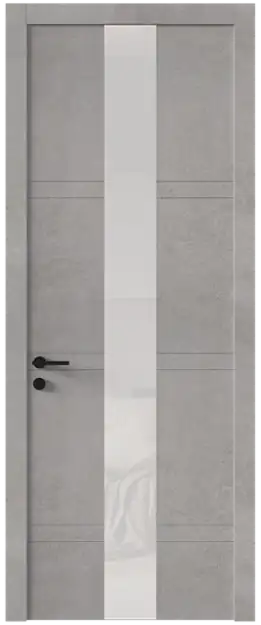 Межкомнатная дверь Tivoli Ж-4, Со стеклом (ДО), цвет - Белый камень