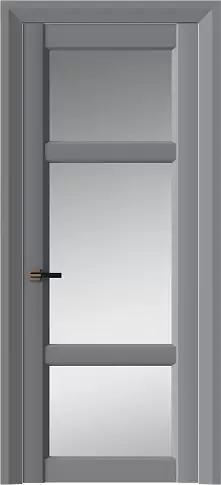 Дверь Siena Neo Classic Decoro Серебристо-серая эмаль (RAL 7045) со стеклом