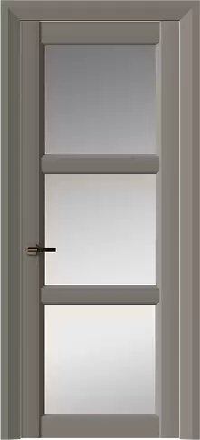 Дверь Milano Neo Classic Decoro Серая стяжка эмаль (RAL 060-60-05) со стеклом