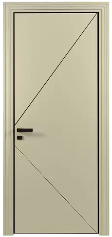 Дверь Pala Moderno Серо-оливковая эмаль (RAL 7032) без стекла