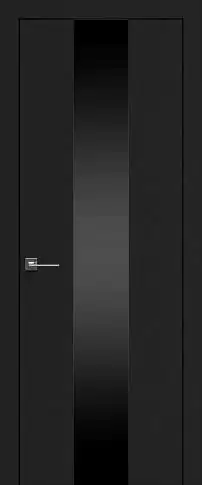 Дверь Tivoli Ж-1 Черная эмаль (RAL 9004) со стеклом