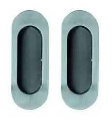 Ручка для раздв. двери ARCHI A-K02-VOH (Белый никель) комплект из 2шт.