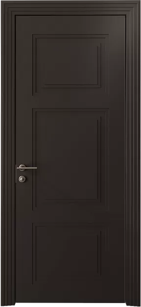 Межкомнатная дверь Siena Neo Classic Scalino, цвет - Чёрный Базальт эмаль (RAL 040-30-05), Без стекла (ДГ)