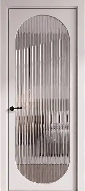 Межкомнатная дверь Aura / Аура, Со стеклом (ДО), цвет - Белая эмаль (RAL 9003)
