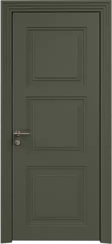 Дверь Milano Neo Classic Scalino Серый Мох эмаль по шпону (RAL 7003) без стекла