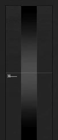 Дверь Tivoli Ж-3 Черная эмаль по шпону (RAL 9004) со стеклом