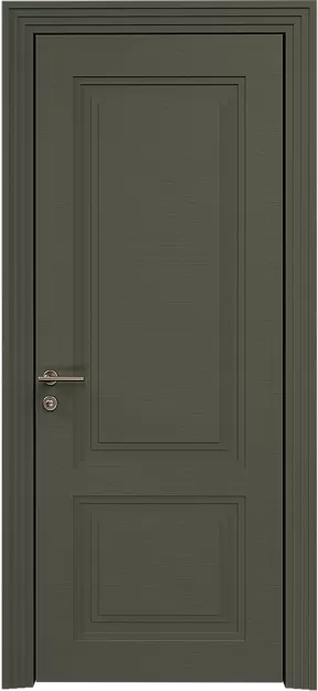 Межкомнатная дверь Dinastia Neo Classic Scalino, цвет - Серый Мох эмаль по шпону (RAL 7003), Без стекла (ДГ)