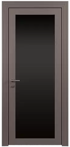 Дверь Tivoli З-1 Чёрный Базальт эмаль по шпону (RAL 040-30-05) со стеклом