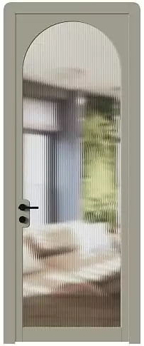 Дверь Luna Moderno Серое Льняное волокно эмаль (RAL 075-70-10) со стеклом