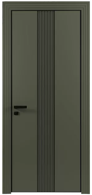 Межкомнатная дверь Pilastro, цвет - Серый Мох эмаль (RAL 7003), Без стекла (ДГ)