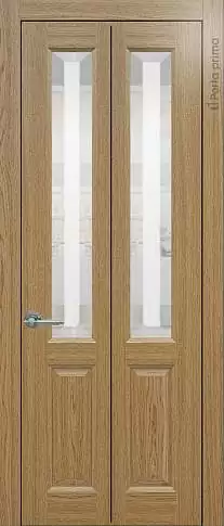 Дверь Dinastia Книжка Porta Classic Дуб карамель со стеклом