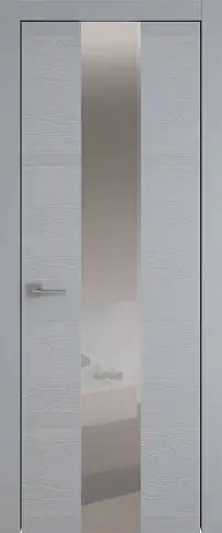 Дверь Tivoli / Тиволи Ж-2 Серебристо-серая эмаль-эмаль по шпону (RAL 7045) со стеклом