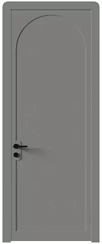 Дверь Luna Moderno Серая стяжка эмаль (RAL 060-60-05) без стекла
