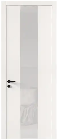 Дверь Tivoli Ж-5 Белоснежная мягкая шагрень со стеклом