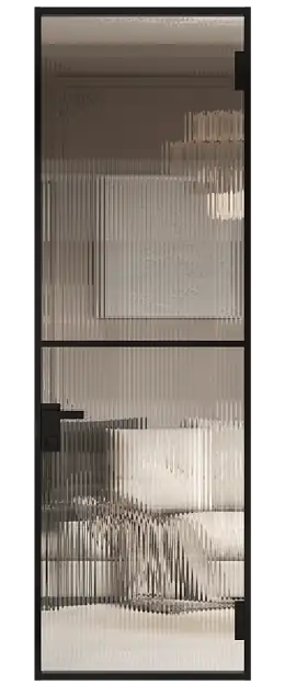 Межкомнатная дверь МКП-1, Со стеклом (ДО), цвет - Черная эмаль (RAL 9004)