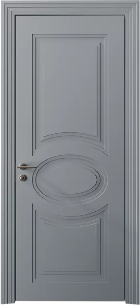 Межкомнатная дверь Florencia Neo Classic Scalino, цвет - Серебристо-серая эмаль (RAL 7045), Без стекла (ДГ)