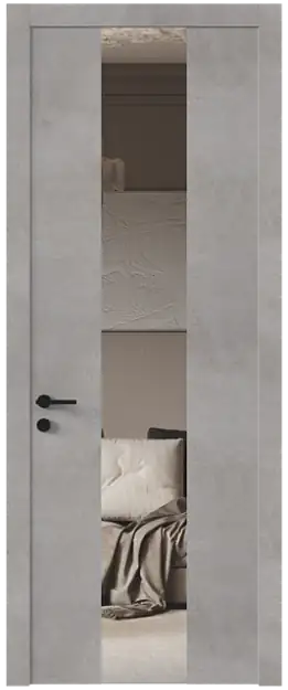 Межкомнатная дверь Tivoli / Тиволи Ж-5, Со стеклом (ДО), цвет - Белый камень