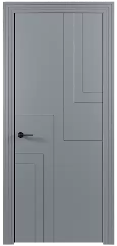 Дверь Futuro Moderno Серебристо-серая эмаль (RAL 7045) без стекла